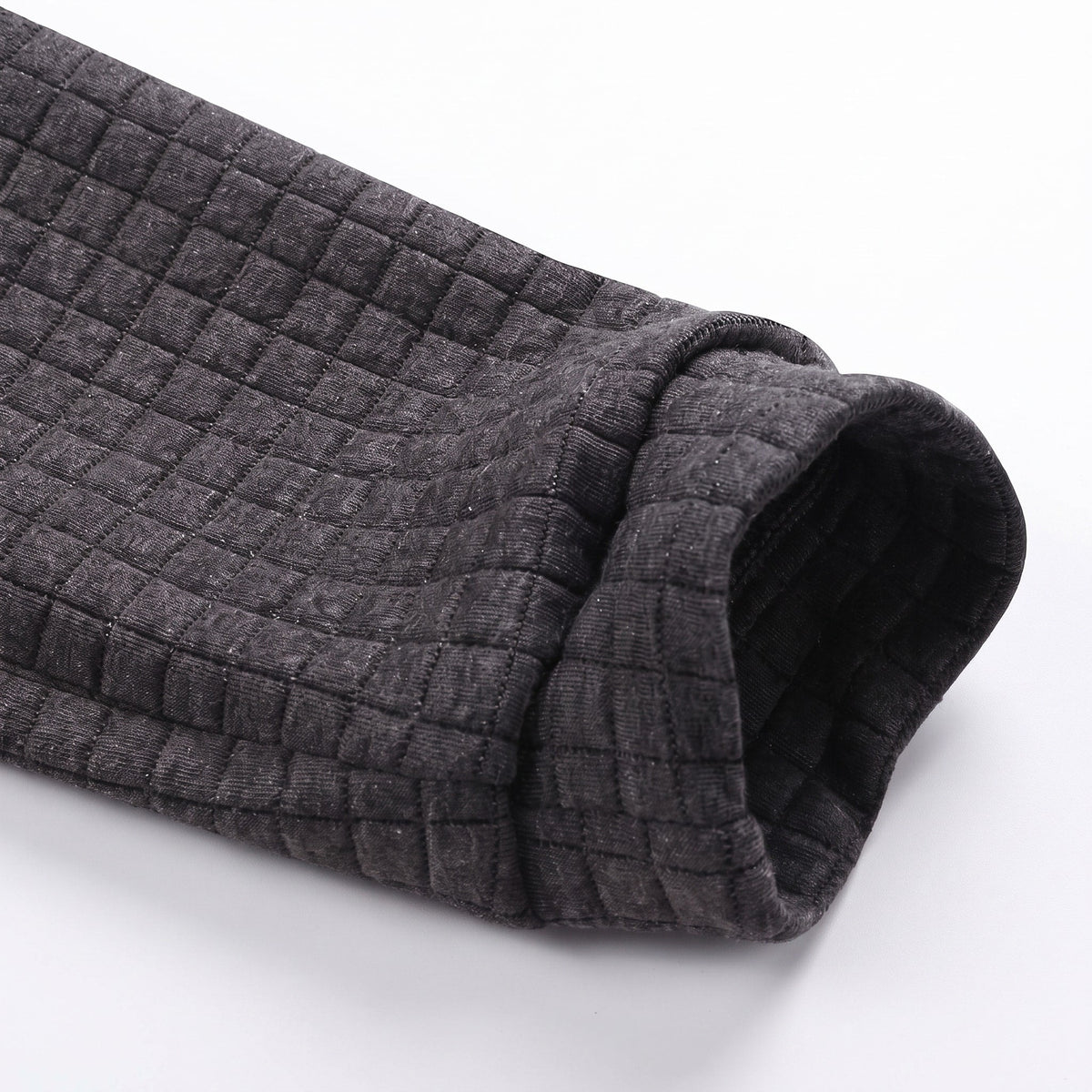 Arthur - Men's Basketweave Knit Hooded Sweater with Ribbed Cuffs - Hoodies - Black - Sarvento