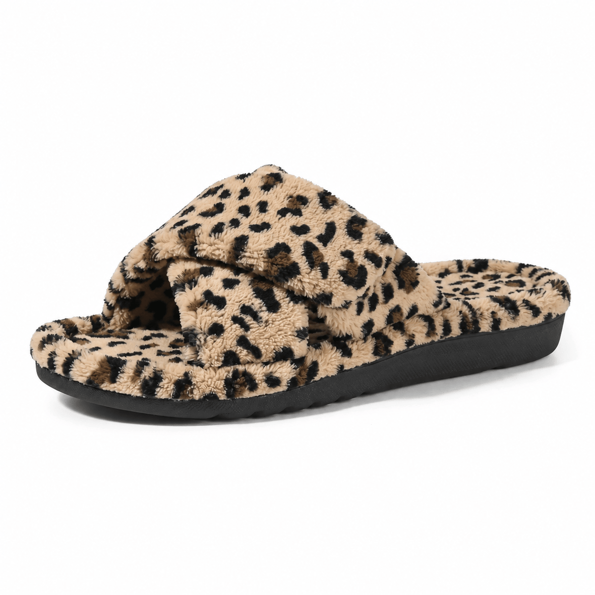 Isabelle - Women's Orthopedic Slide Slippers with Adjustable Strap Closure - Slippers - Brown - Sarvento