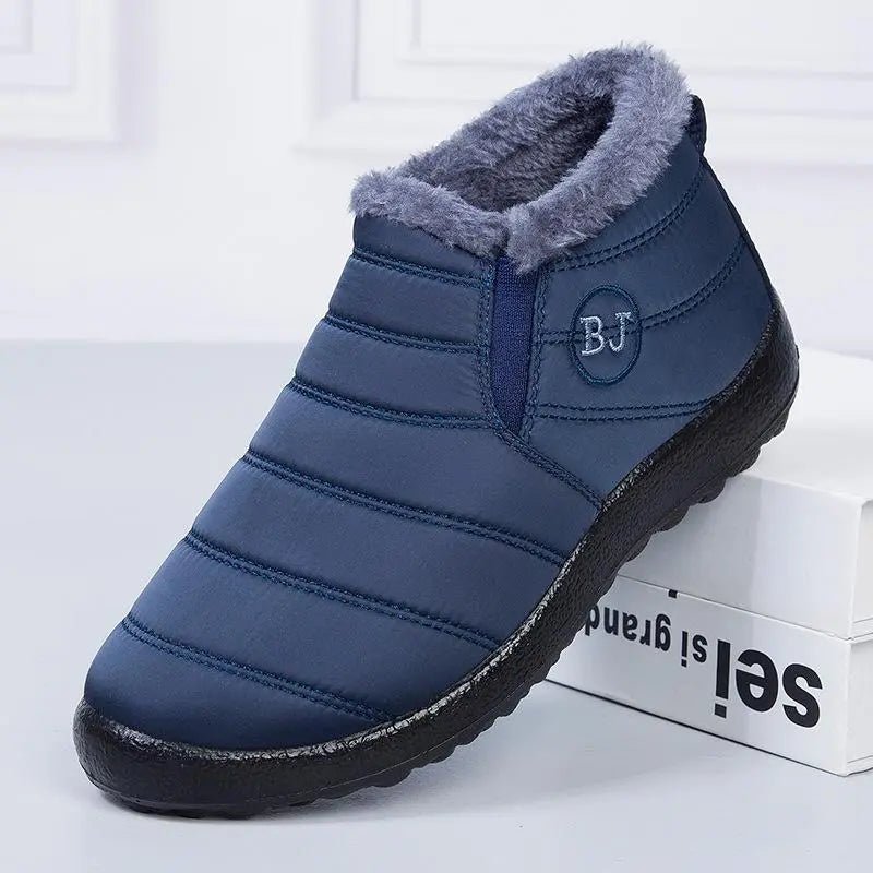 Jonas - Unisex Orthopedic Slip-On Fur-Lined Ankle Boots with Anti-Slip Sole - Boots - Blue - Sarvento