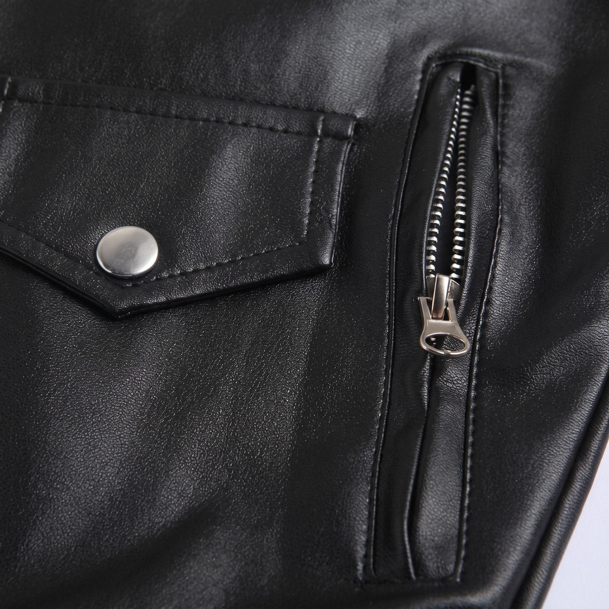 Marcus – Men’s Belted Asymmetric Notch Lapel Zip Biker Jacket - Motorycle Outwear - Black - Sarvento