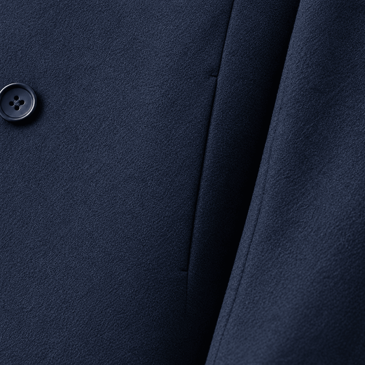 Marcus - Men's Double-Breasted Tailored Wool-Blend Peacoat - Pea Coats - Navy Blue - Sarvento