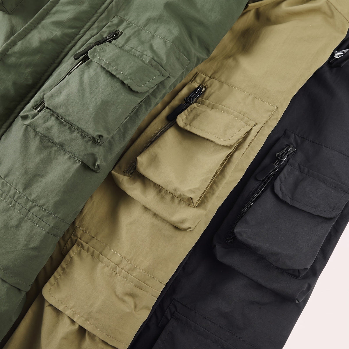 Marcus - Men's Hooded Multi-Pocket Utility Jacket - Coats & Jackets - Khaki - Parker&Brooks
