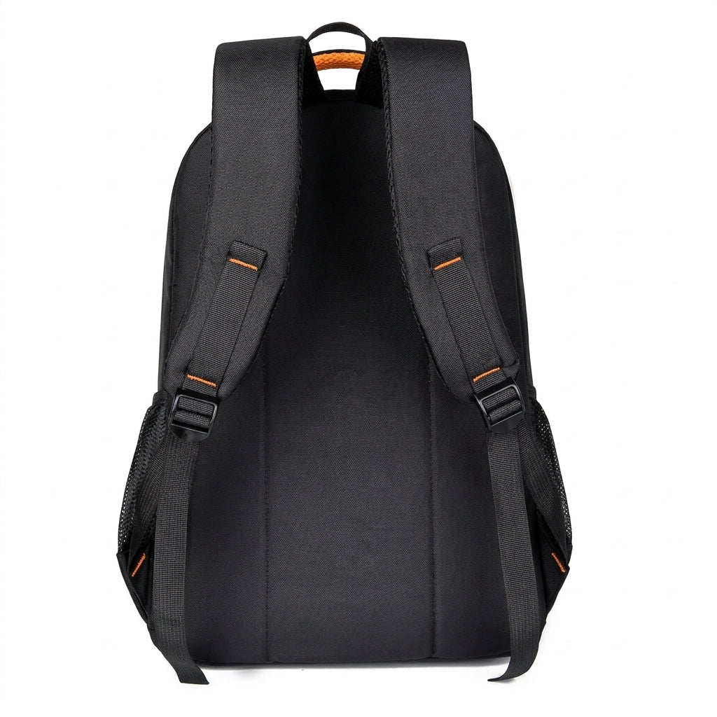 Marcus - Men's Water-Resistant Backpack with Side Pockets and Zip Front - Bagpacks - Orange - Parker&Brooks