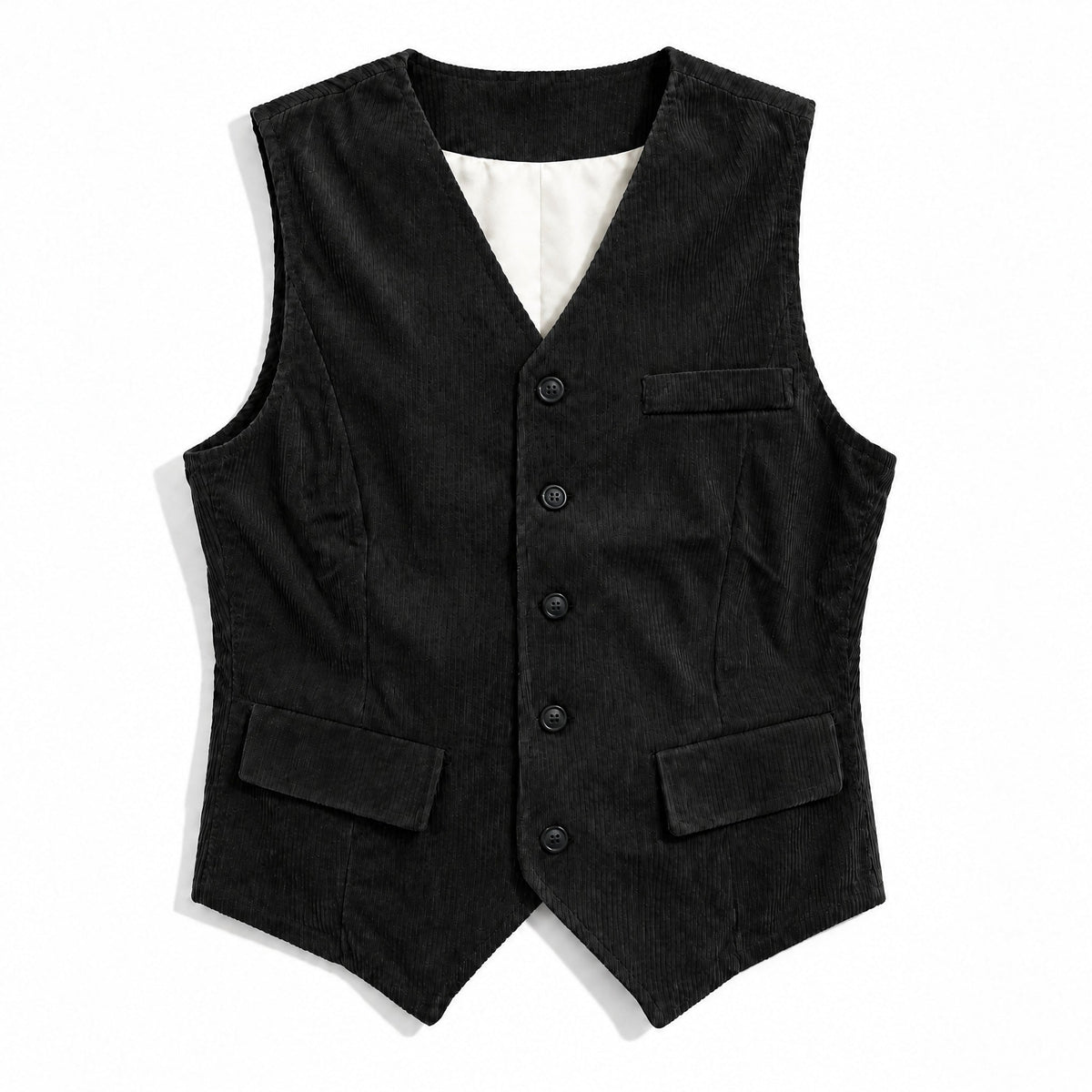 Oliver - Men's Tailored Notch Lapel Jacket with Waistcoat Set - Blazers - Black - Parker&Brooks