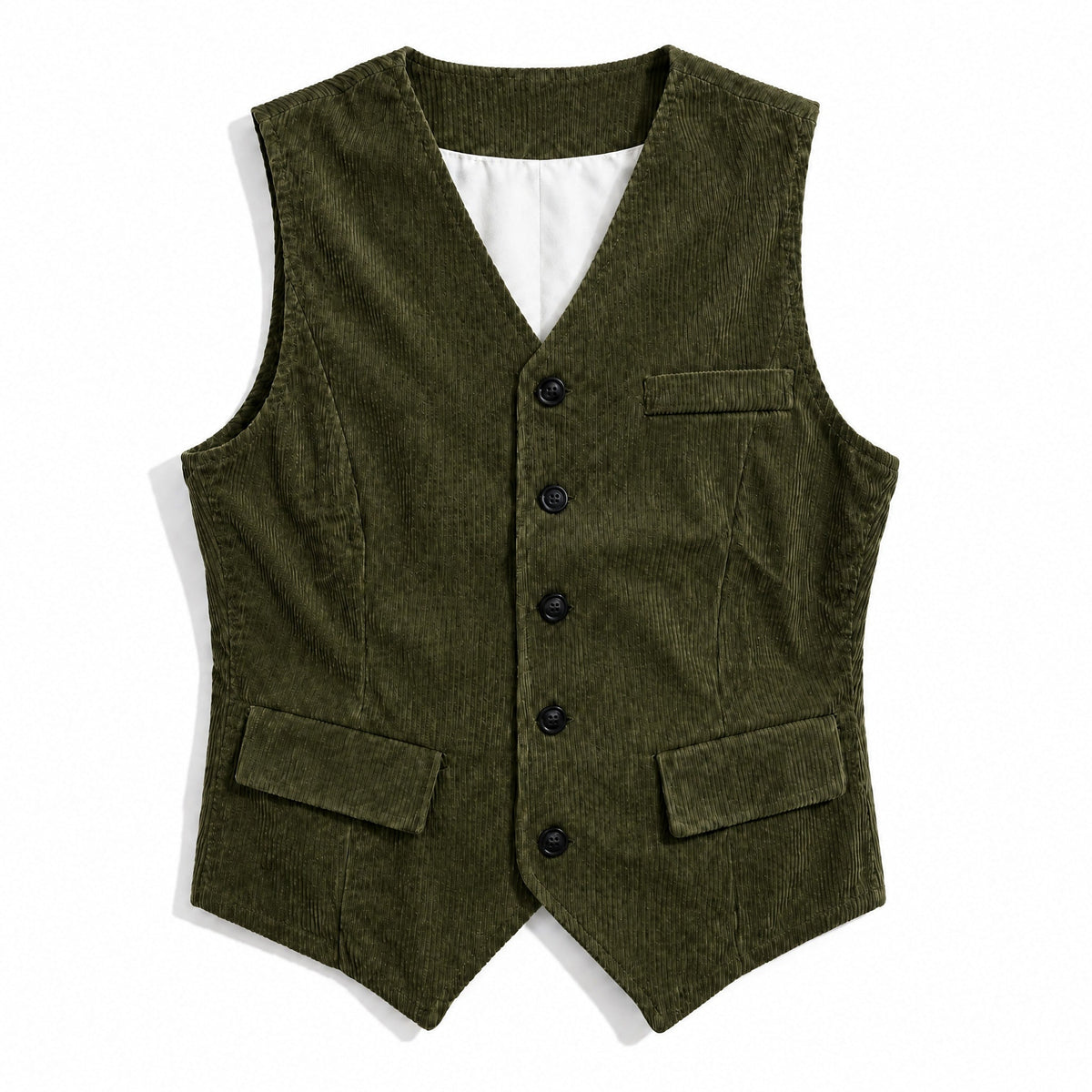 Oliver - Men's Tailored Notch Lapel Jacket with Waistcoat Set - Blazers - Army Green - Parker&Brooks