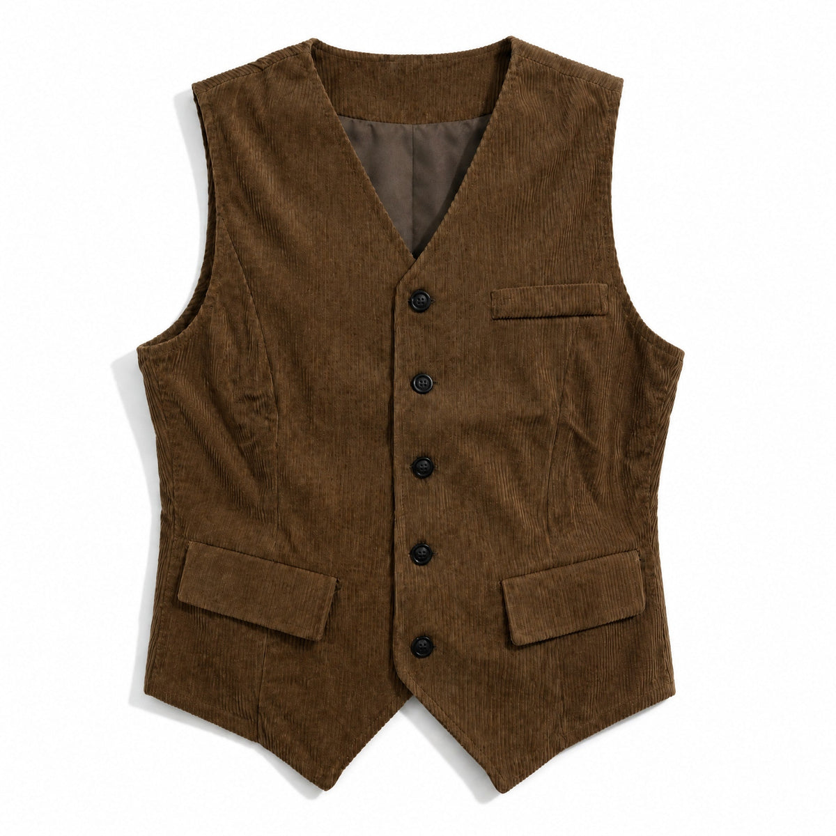 Oliver - Men's Tailored Notch Lapel Jacket with Waistcoat Set - Blazers - Brown - Parker&Brooks