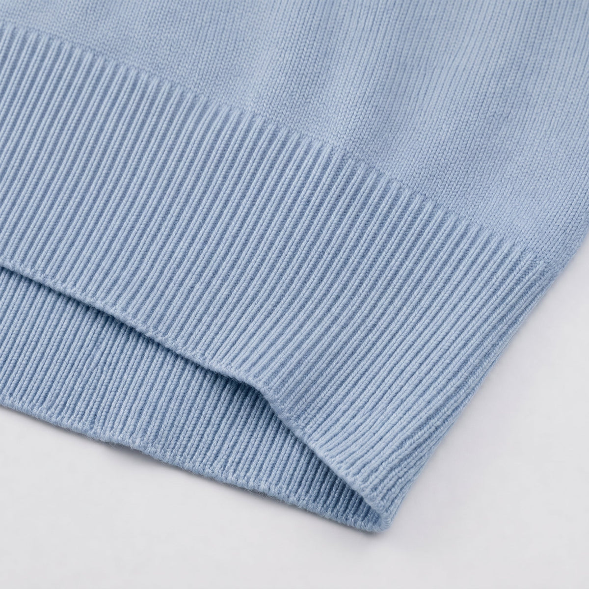 Olivia - Women's Oversized Crewneck Knit Sweater with Ribbed Cuffs - Sweaters - Light Blue - Parker&Brooks