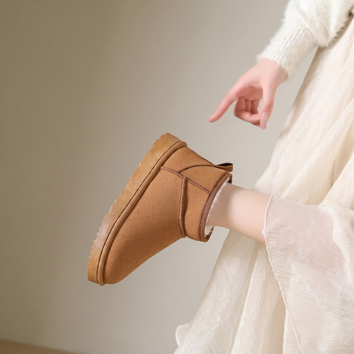 Sophie - Women's Ankle Boots with Faux Fur Lining and Cushioned Sole - Boots - Brown - Parker&Brooks