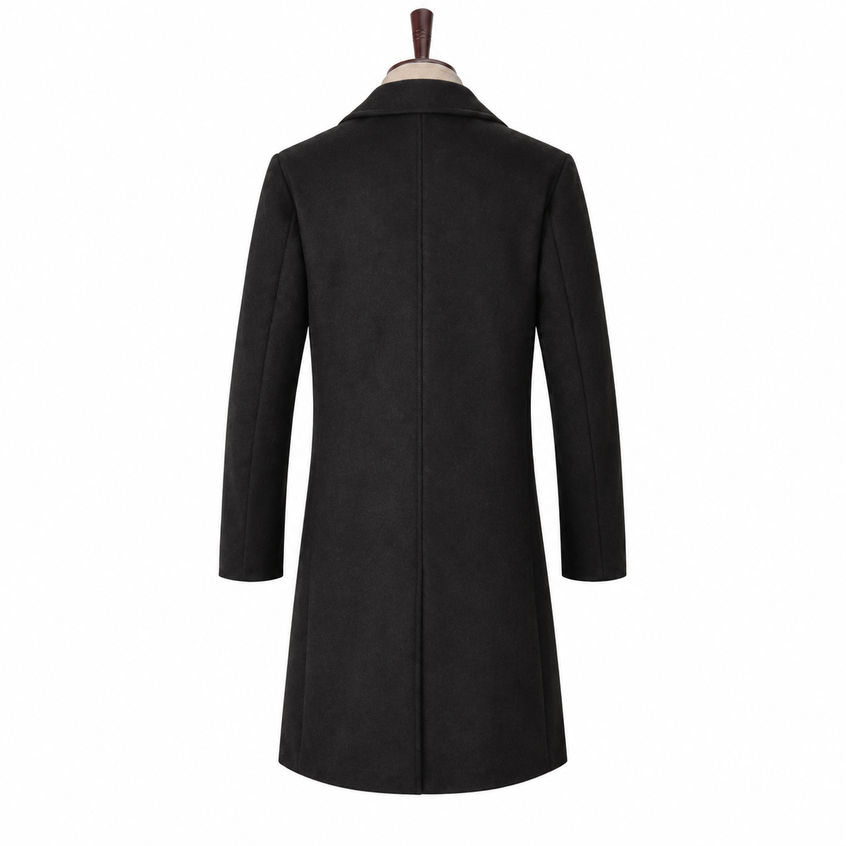 William – Men’s Classic Tailored Longline Coat with Notch Lapel and Button Front