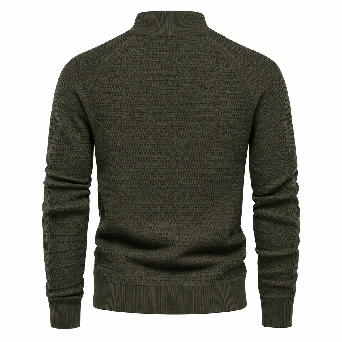 Marcus - Men's Stand Collar Cable Knit Button-Front Cardigan Sweater