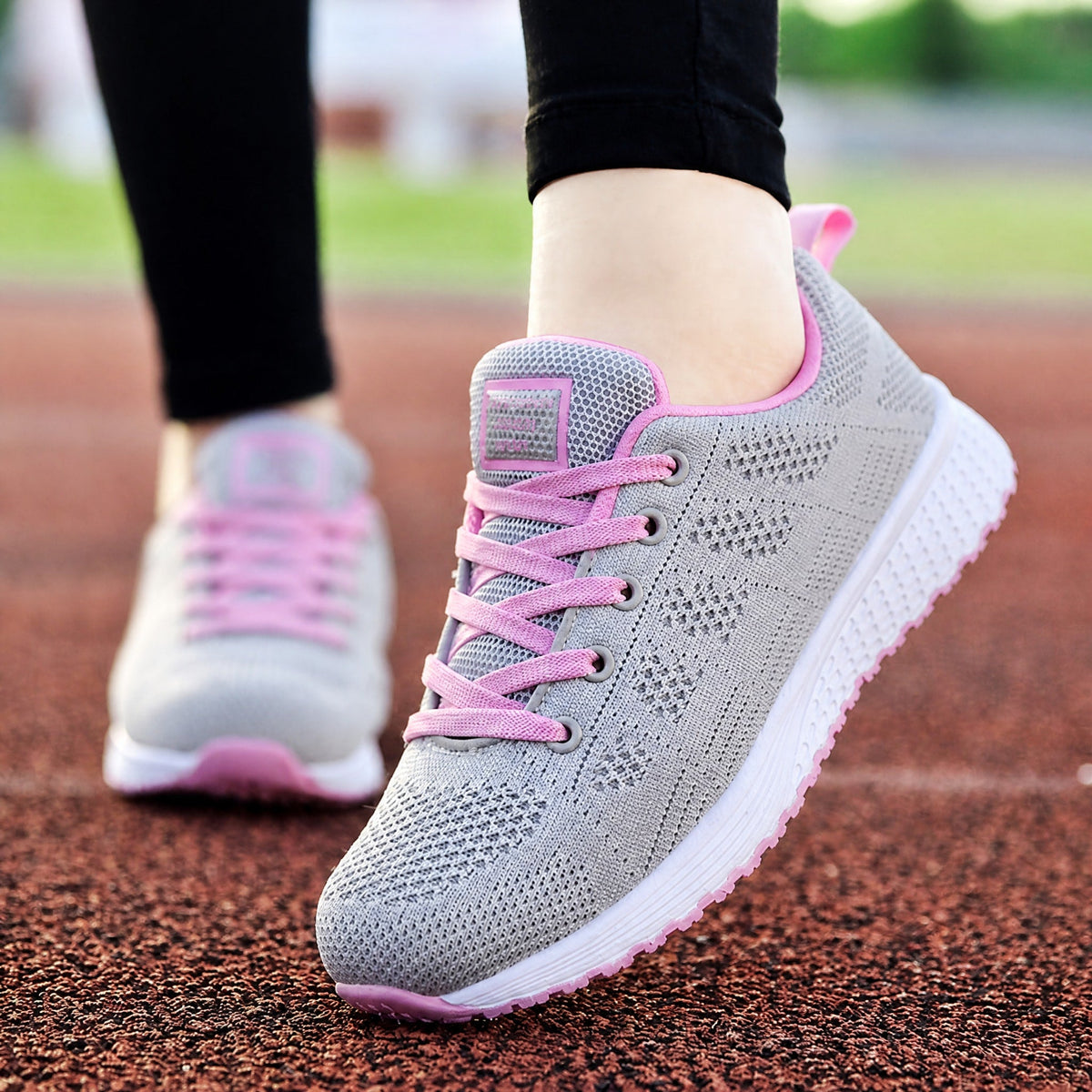 Alice - Women's Lightweight Low-Top Sneaker with Cushioned Sole - Sneakers - Gray - Parker&Brooks
