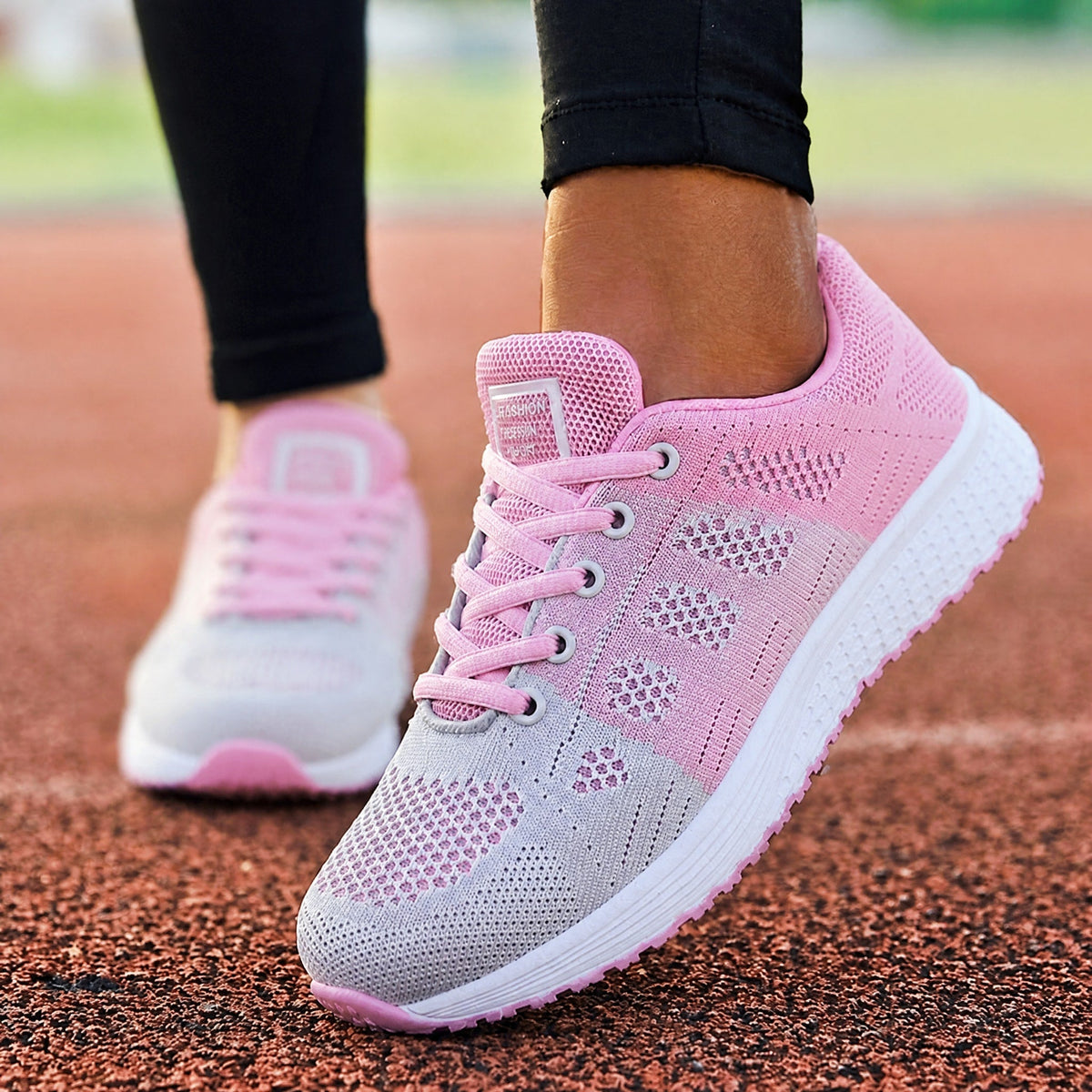 Alice - Women's Lightweight Low-Top Sneaker with Cushioned Sole - Sneakers - Pink - Parker&Brooks