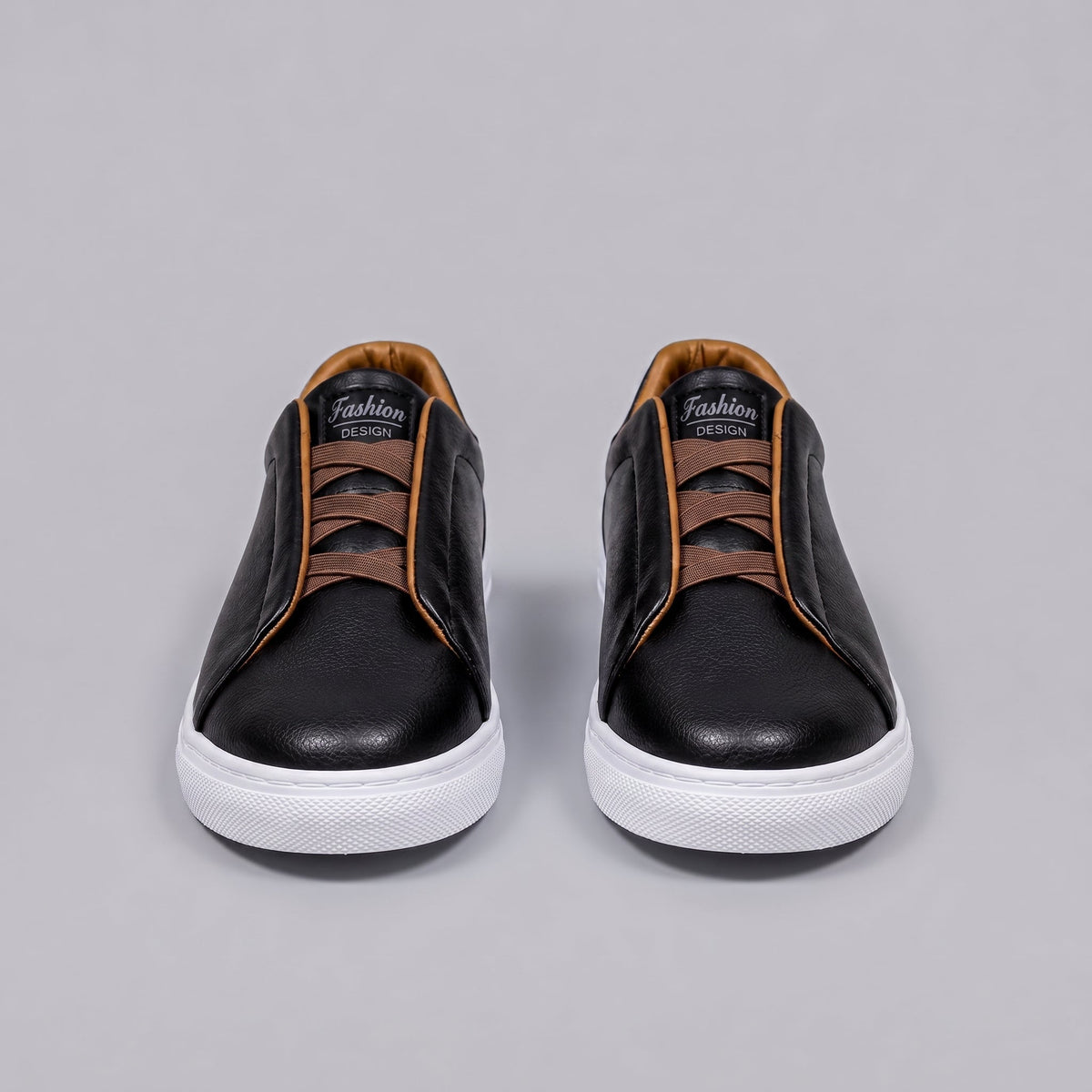 Andreas - Men's Orthopedic Casual Low-Top Sneakers - Sneakers - Black - Parker&Brooks