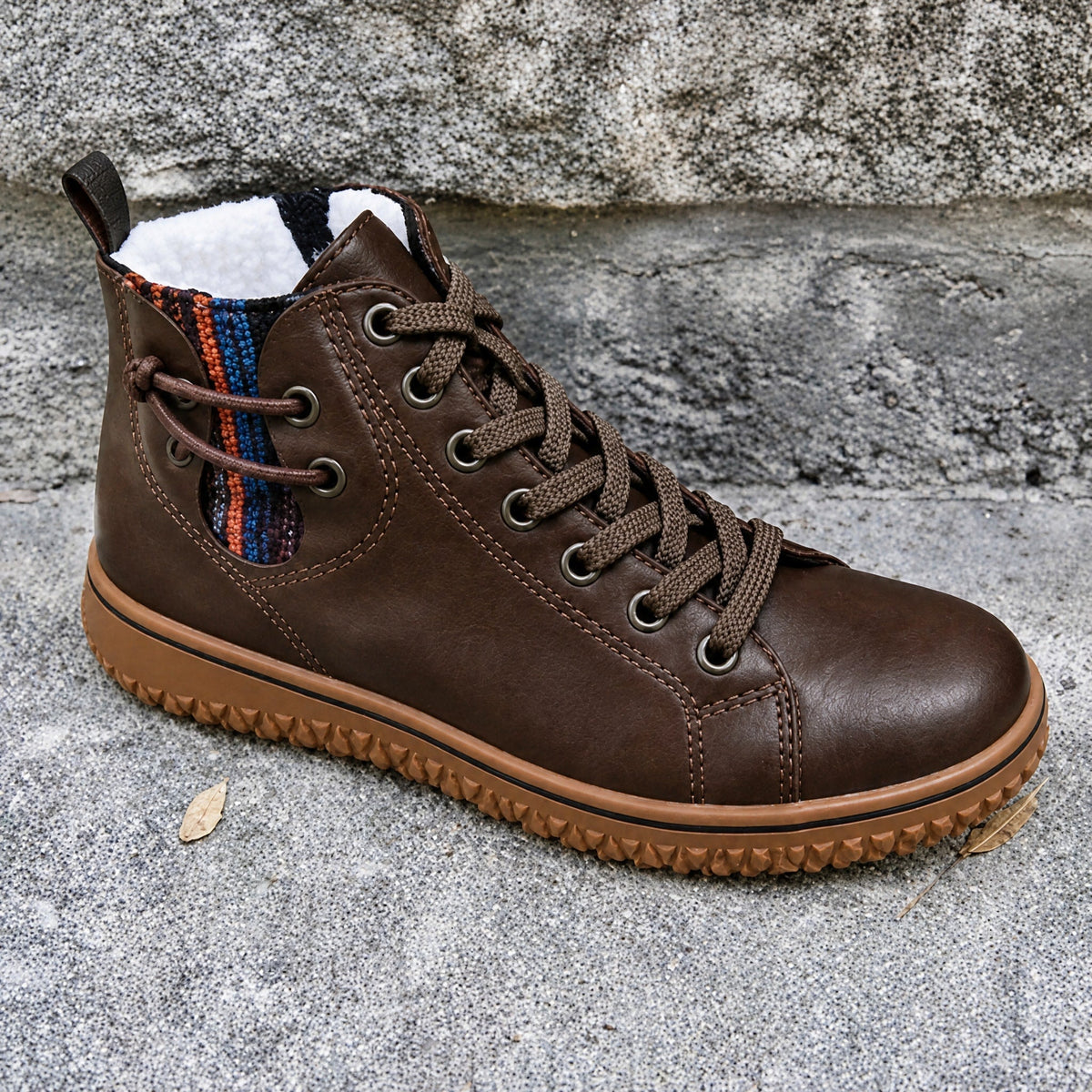 Emma - Women's Lace-Up Ankle Boots with Rope Lace Detail - Boots - Dark Brown - Parker&Brooks