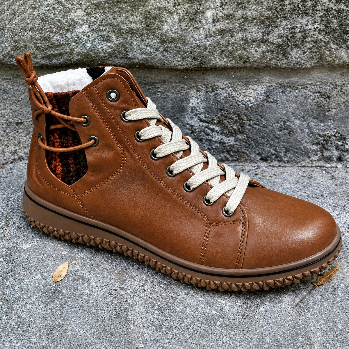 Emma - Women's Lace-Up Ankle Boots with Rope Lace Detail - Boots - Brown - Parker&Brooks