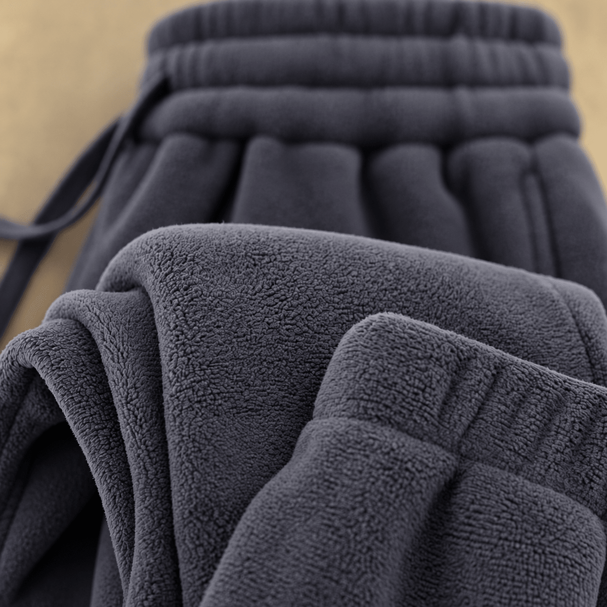 Hazel - Women's Elasticated Waist Fleece Jogger Pants with Drawstring - Joggers - Dark Blue - Sarvento
