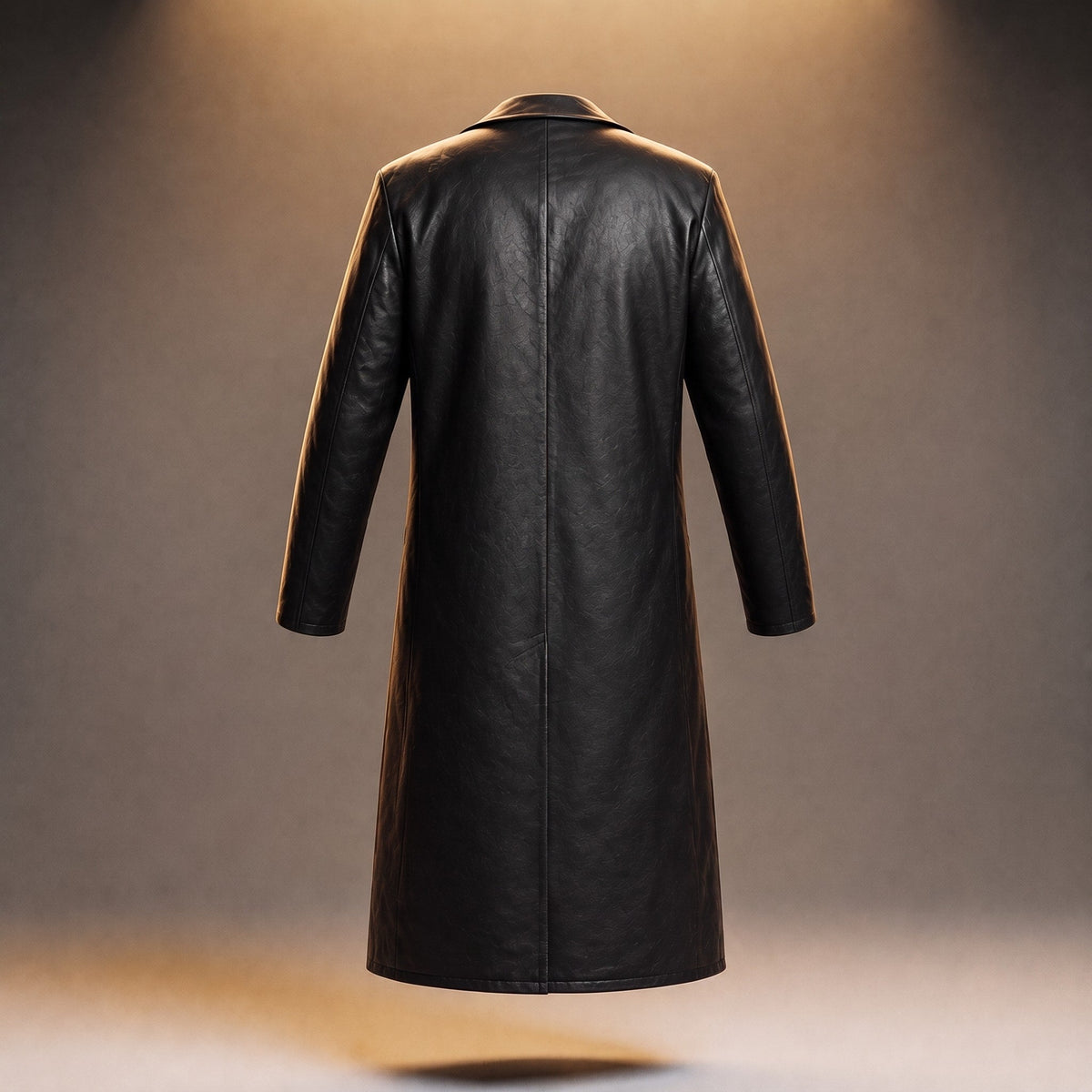 James - Men's Double-Breasted Long Overcoat with Wide Lapels - Trench Coats - Black - Parker&Brooks