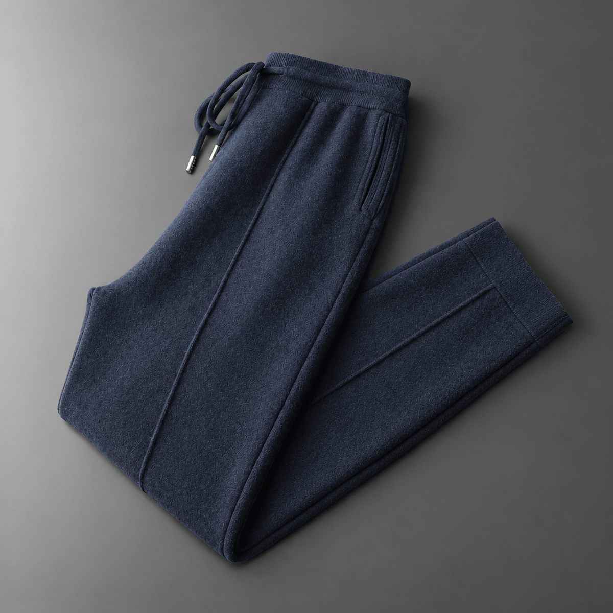 James - Men's Drawstring Jogger Sweatpants with Tapered Ankle Cuffs - Joggers - Navy Blue - Sarvento