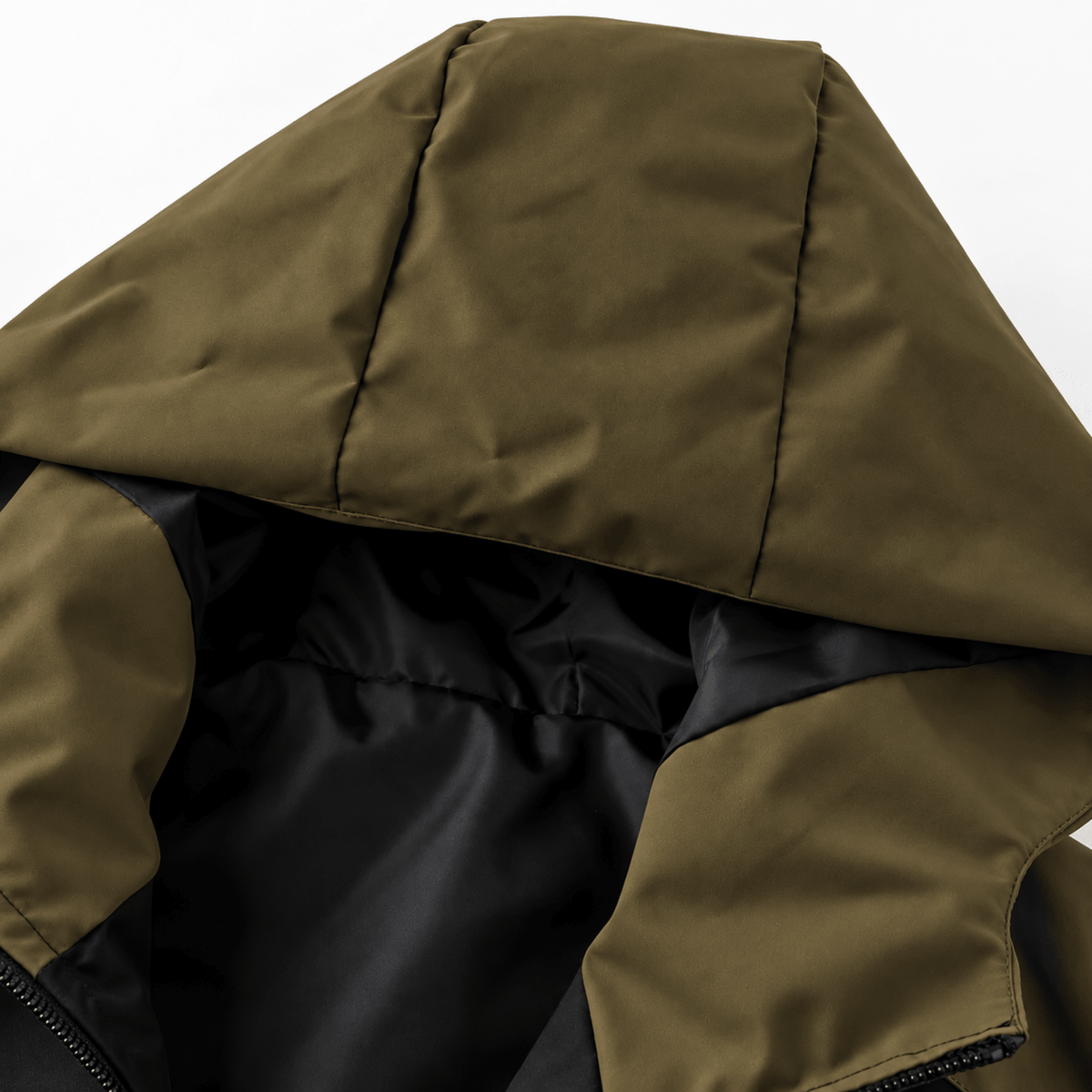 Jonas - Men's Hooded Colorblock Windbreaker Jacket with Zip Pockets - Sport Jackets - Green - Sarvento