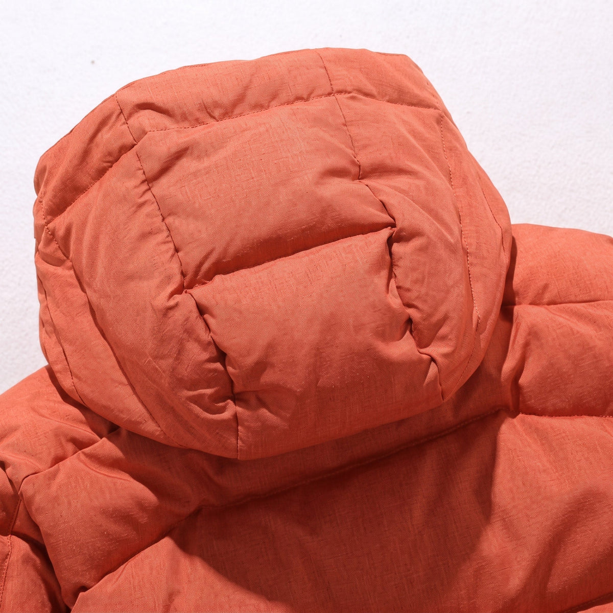 Marcus - Men's Hooded Puffer with Zip Pockets and Ribbed Storm Cuffs - Puffer Jackets - Orange - Sarvento