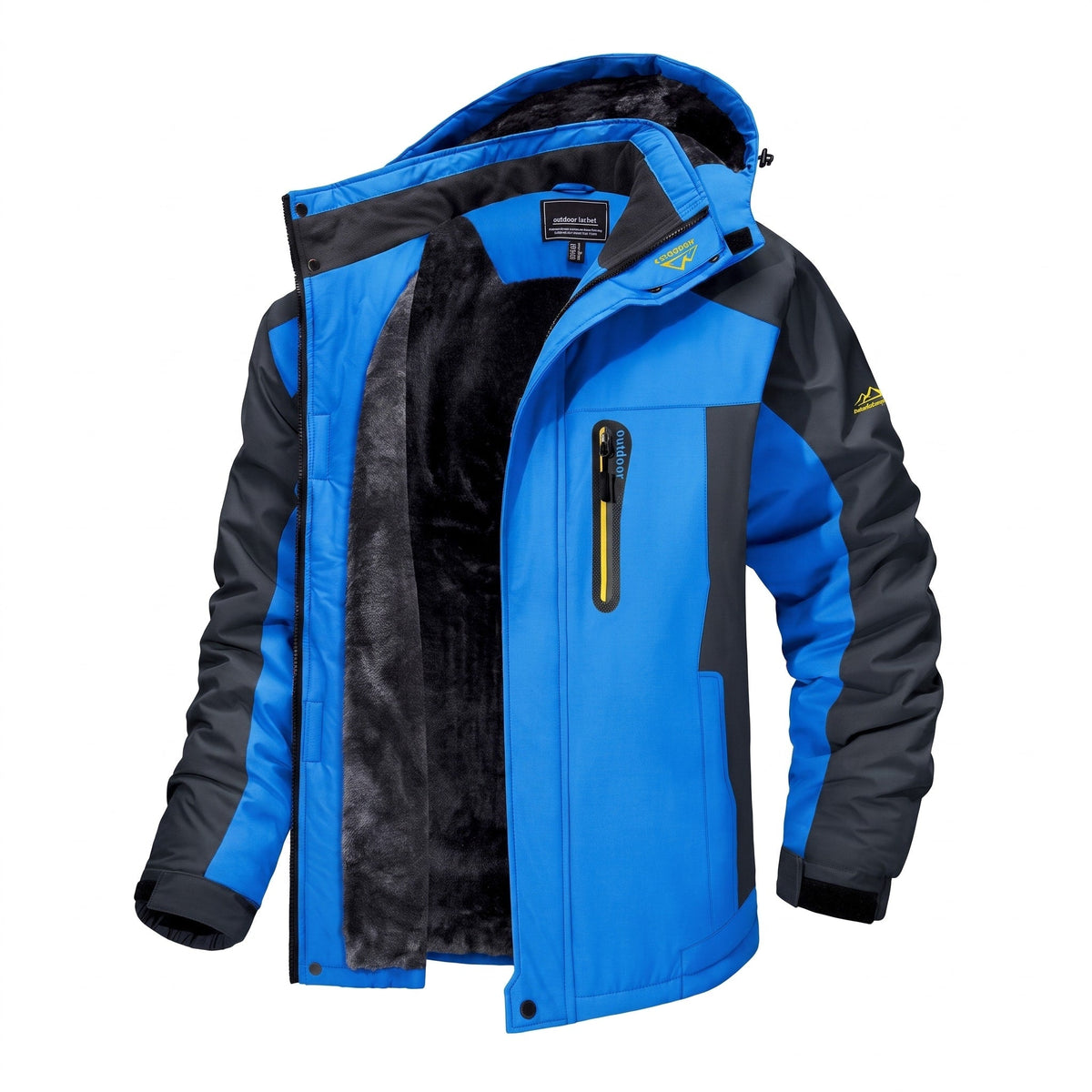 Marcus - Men's Hooded Windproof Parka Jacket - Parkas - Blue - Parker&Brooks