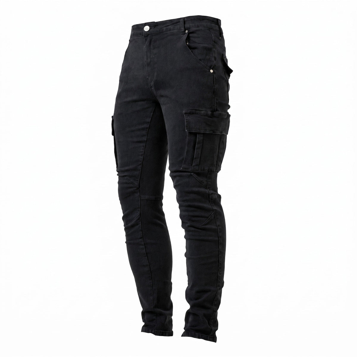 Marcus - Men's Slim Fit Multi-Pocket Denim Jeans - Jeans - Black - Parker&Brooks