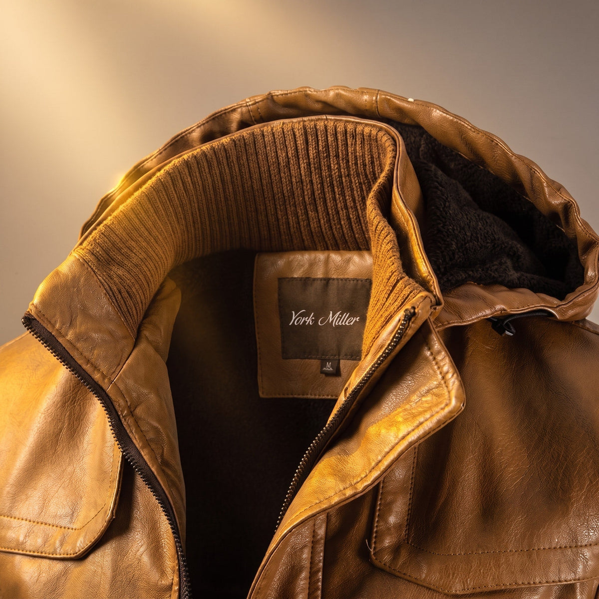 Marvin - Men's Hooded Longline Jacket with Belted Waist - Coats & Jackets - Brown - Parker&Brooks