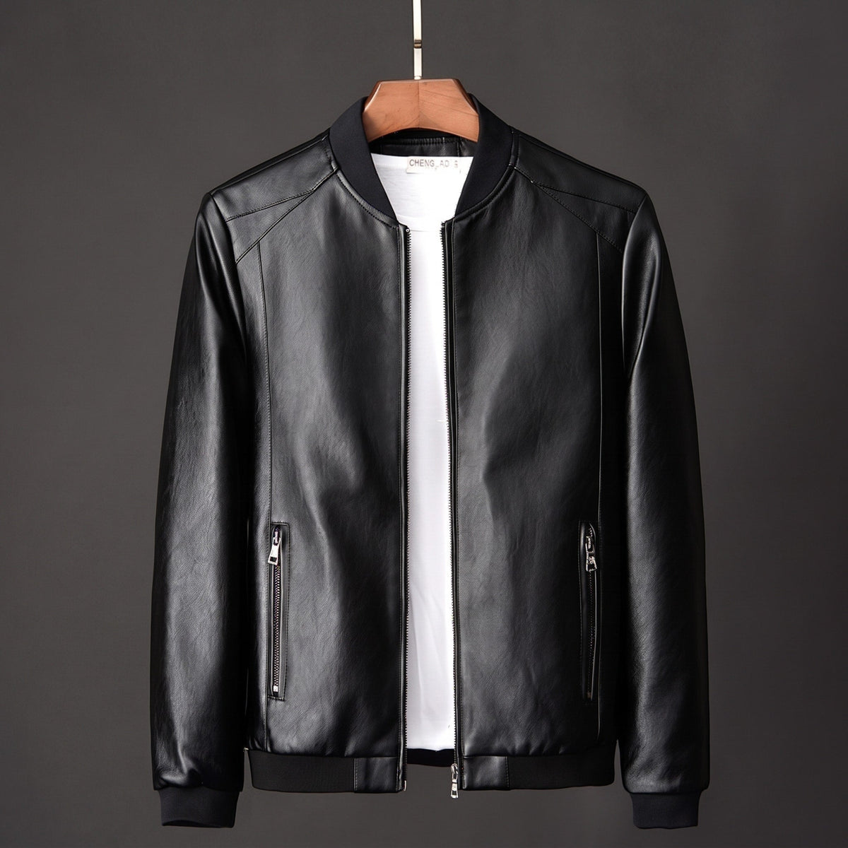 Oliver – Men’s Bomber Collar Baseball Jacket Multi-Zip Pockets - Bomber Jackets - Black - Sarvento