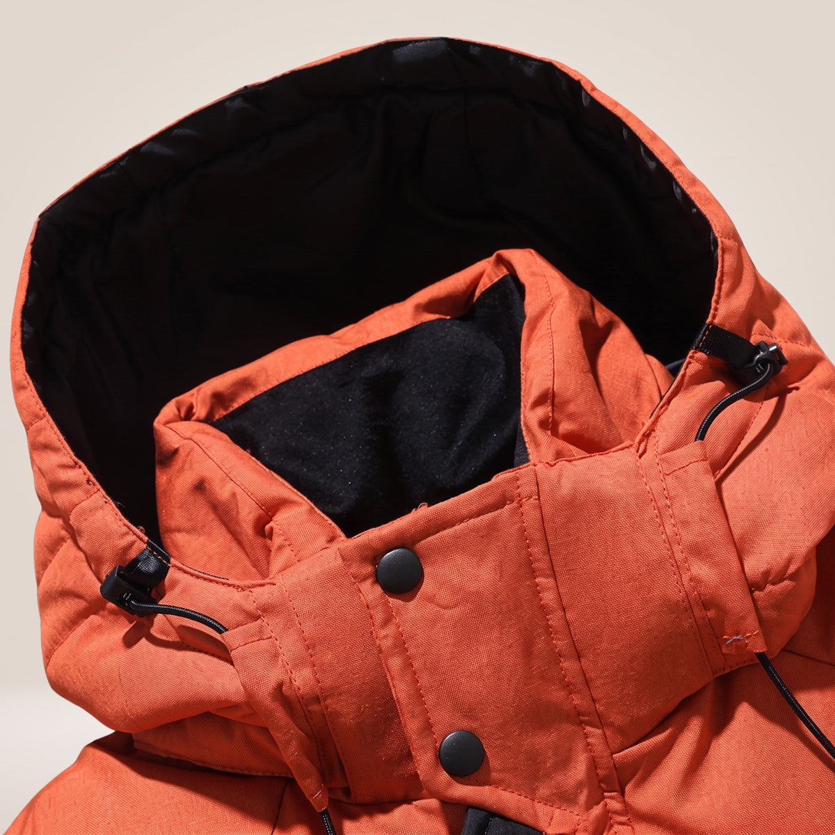 Oliver – Men’s Hooded Quilted Parka with Multiple Zip Pockets - Parka Jackets - Orange - Sarvento