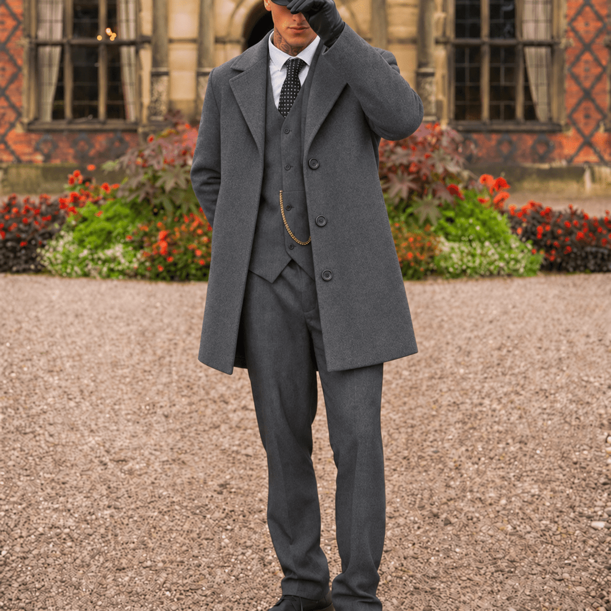 Oliver – Men’s Longline Single-Breasted Overcoat - Overcoats - Black - Sarvento