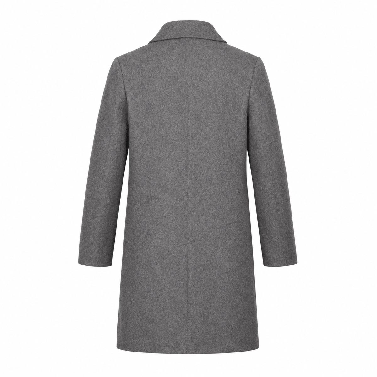 Oliver – Men’s Longline Single-Breasted Overcoat - Overcoats - Gray - Sarvento