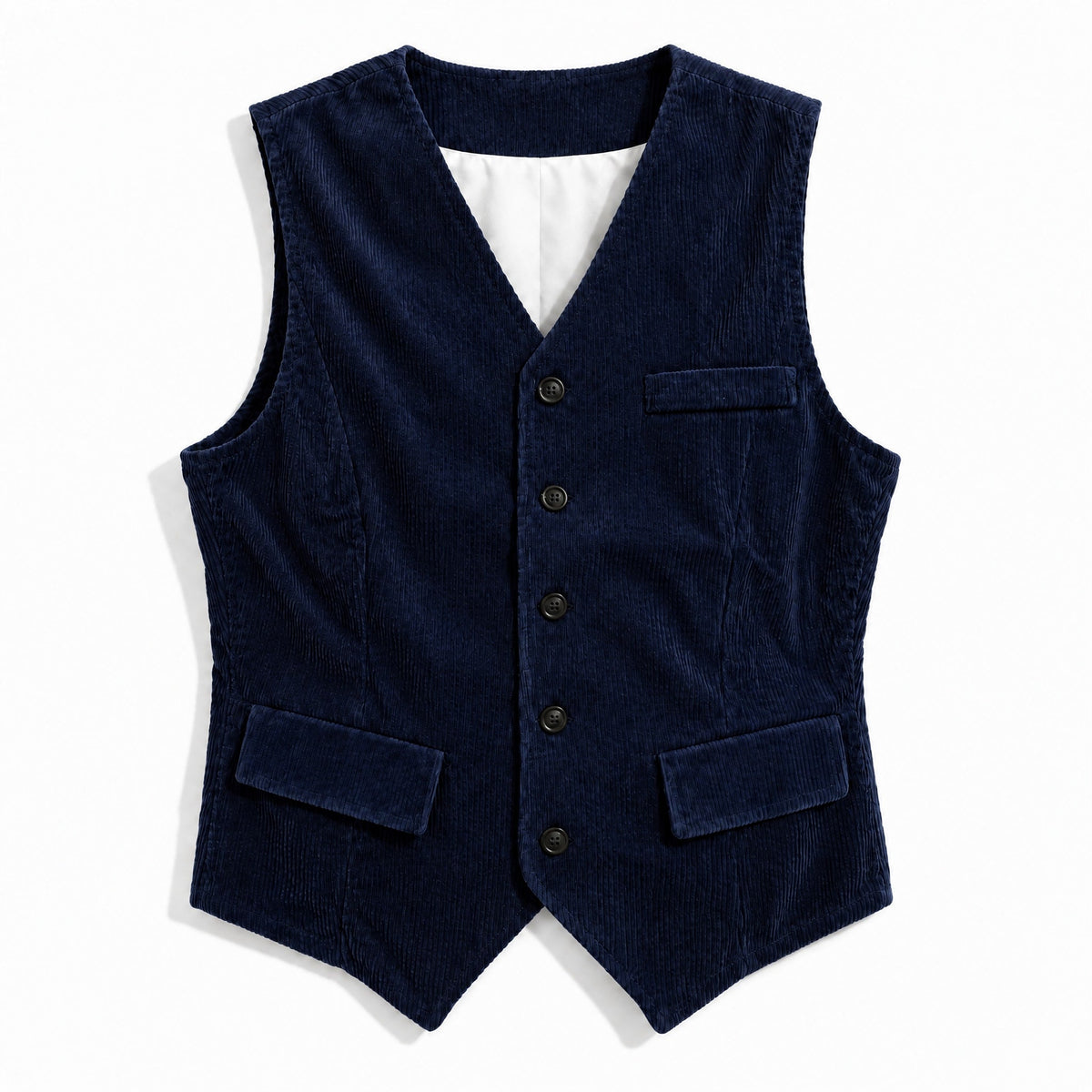 Oliver - Men's Tailored Notch Lapel Jacket with Waistcoat Set - Blazers - Navy Blue - Parker&Brooks