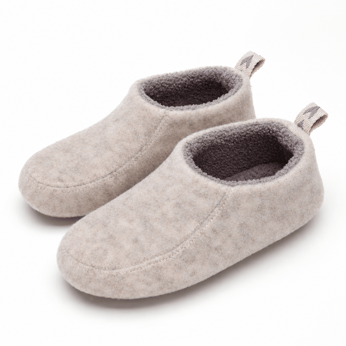 Oliver - Unisex Orthopaedic Slip-On Slippers with Fleece Lining - Slippers - Beige - Sarvento