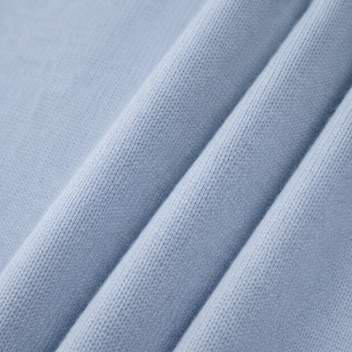 Olivia - Women's Oversized Crewneck Knit Sweater with Ribbed Cuffs - Sweaters - Light Blue - Parker&Brooks