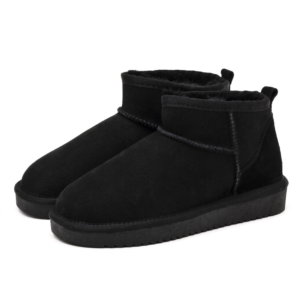 Sophie - Women's Ankle Boots with Faux Fur Lining and Cushioned Sole - Boots - Black - Parker&Brooks