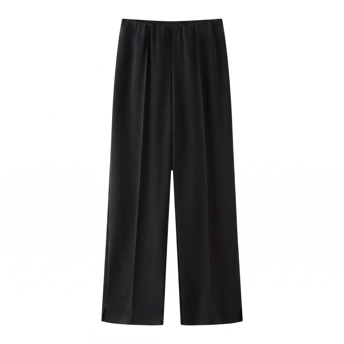 Sophie - Women's Relaxed Fit High-Waisted Wide-Leg Trouser Set - Outfit Sets - Black - Parker&Brooks