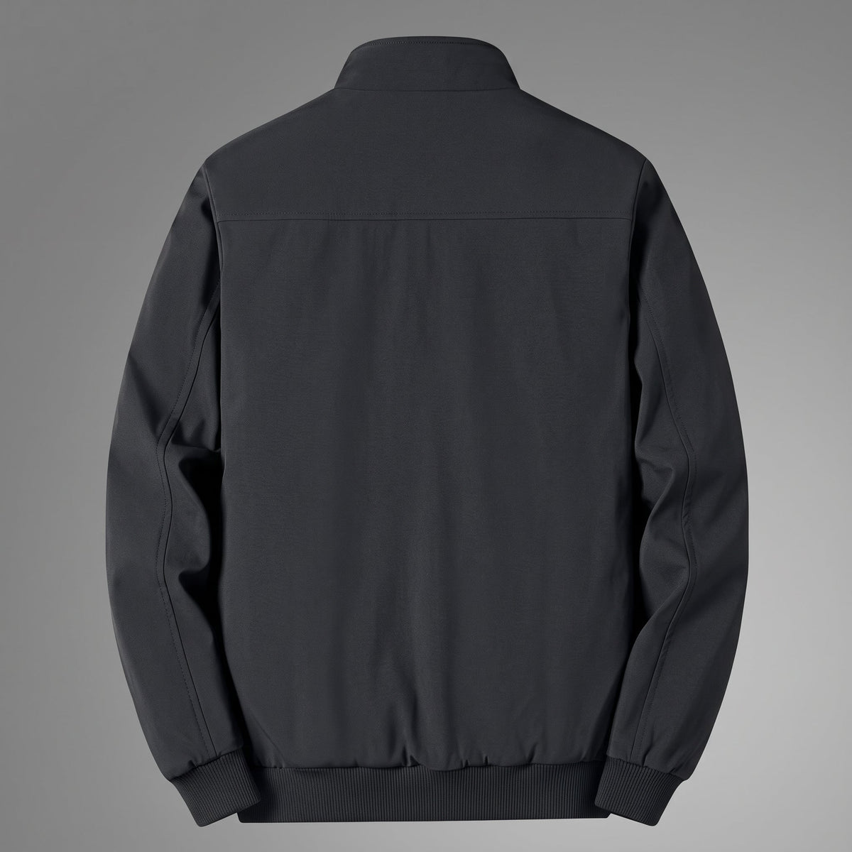 Tom - Men's Water-Resistant Quilted Jacket with Stand Collar - Sport Jackets - Gray - Parker&Brooks